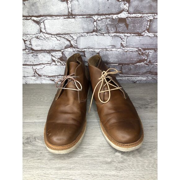 Tsubo 1004722-BOUR Brown Leather Lace Up Chukka Boots Men Sz 11.5M US/45EU main image 10